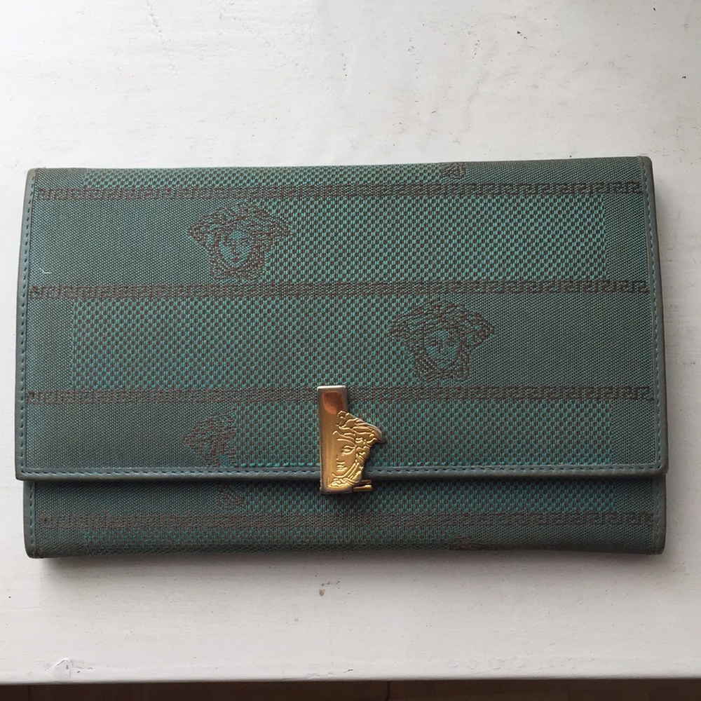 Vintage green Gianni Versace wallet